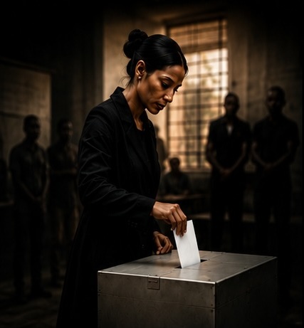 Une femme qui vote